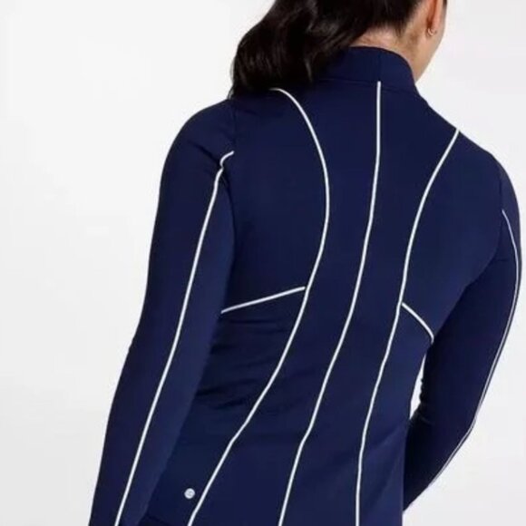 Calia Women's Tipped Cold Dash 1/4 Zip in Opulent Blue NWT - Picture 2 of 10